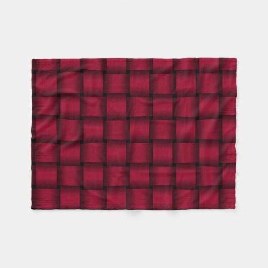 Red Ribbon Fleece Blanket (Voorkant (Horizontaal))
