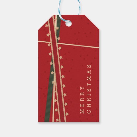 Red Ribbon Gift Label Cadeaulabel (Voorkant)