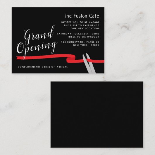Red Ribbon, Grand Opening Ceremony Kaart (Voorkant / Achterkant)