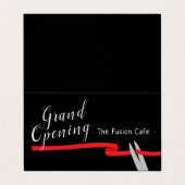 Red Ribbon, Grand Opening Ceremony Photo/Map Card Visitekaartje (Buitenkant ongevouwen)