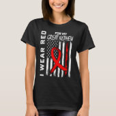 Red Ribbon Great Nephew Heart Disease Awareness US T-shirt (Voorkant)