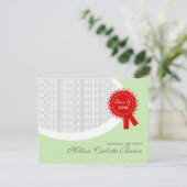 Red Ribbon Green Afstuderen Kaart (Staand voorkant)