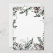 Red Ribbon Greenery Wreath Kerstfeest Kaart (Achterkant)