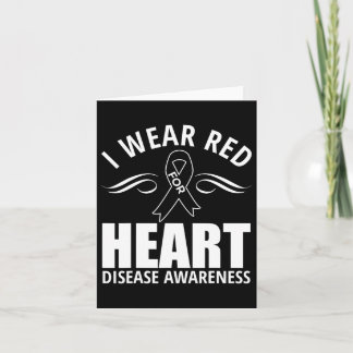 Red Ribbon Heart Disease Awareness Gift Kaart