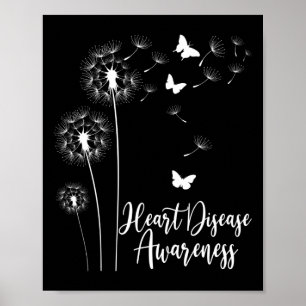 Red Ribbon Heart Disease Awareness Month Amerikaan Poster