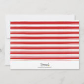 Red Ribbon Ho Ho Prettige feestdagen Foto Feestdagenkaart (Achterkant)