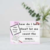 Red Ribbon Hoe hou ik van je? Briefkaart (Staand voorkant)