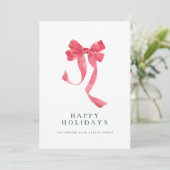 Red Ribbon Holiday Corporate-kerstkaart Kaart (Staand voorkant)