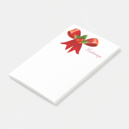 Red Ribbon Holly Thunder_Cove Post-it® Notes (Schuin)