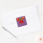Red Ribbon Holly Thunder_Cove Vierkante Sticker (Envelop)