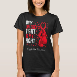 Red Ribbon Kinderen Congestief hartfalen Aware T-shirt