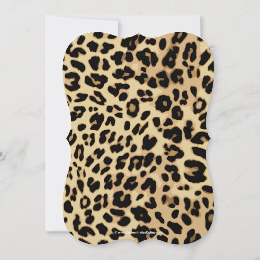 Red Ribbon Leopard Print Bow Sweet 16th Birthday Kaart (Achterkant)