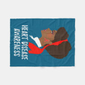 Red Ribbon Month _ National Heart Disease Awarenes Fleece Deken (Voorkant (Horizontaal))