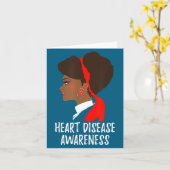 Red Ribbon Month _ National Heart Disease Awarenes Kaart (Gele Bloem)