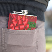 Red Ribbon Mural Flask Heupfles