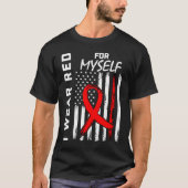 Red Ribbon Myself Me Heart Disease Awareness Ameri T-shirt (Voorkant)