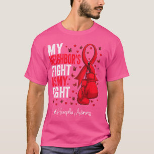 Red Ribbon Neighbor hemofilie bewustzijn T-shirt