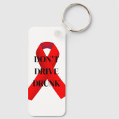 Red Ribbon niet Drink Sleutelhanger (Achterkant)