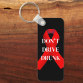 Red Ribbon niet Drink Sleutelhanger (Voorkant)