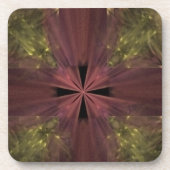 Red Ribbon op Gold Package Bier Onderzetter (Voorkant)