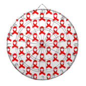 Red Ribbon Pattern Dartbord (Voorkant)
