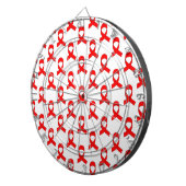 Red Ribbon Pattern Dartbord (Voorkant Rechts)