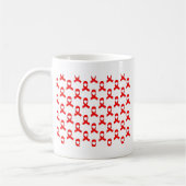 Red Ribbon Pattern Koffiemok (Links)