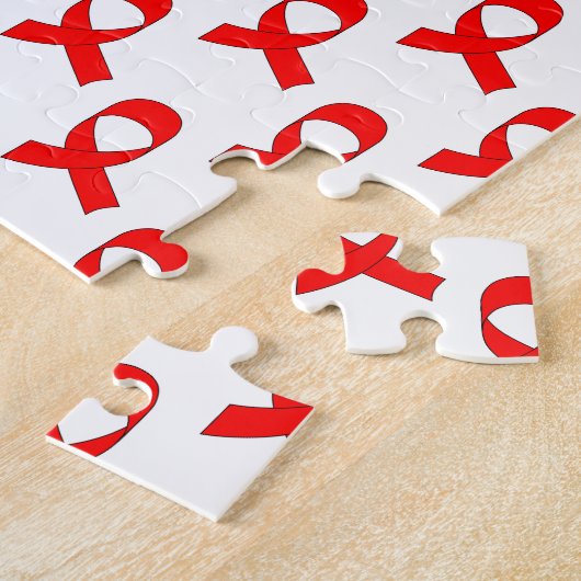Red Ribbon Pattern Legpuzzel (Zijkant)