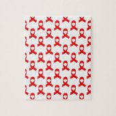 Red Ribbon Pattern Legpuzzel (Verticaal)
