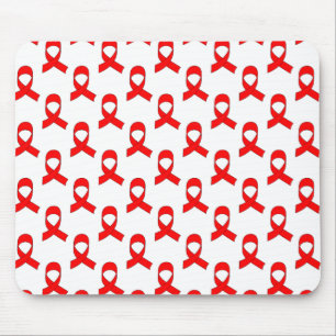 Red Ribbon Pattern Muismat
