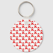 Red Ribbon Pattern Sleutelhanger (Voorkant)