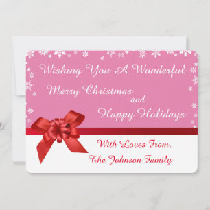 Red Ribbon Photo Collage Kerstmis Kaart