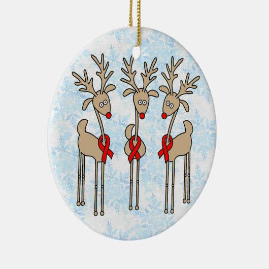 Red Ribbon renDER - AIDS & HIV Keramisch Ornament (Rechts)