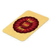 Red Ribbon Rosette aan Personaliseer Magneet (Linkerzijde)