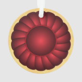 Red Ribbon Rosette aan Personaliseer Ornament (achterkant)