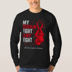 Red Ribbon Sister in Law Marfan Syndroom Bewustzij T-shirt