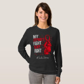 Red Ribbon Stepbrother Vasculitis Awareness T-shirt (Voorkant volledig)