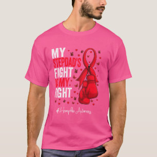 Red Ribbon Stepdad Hemofilie Awareness T-shirt
