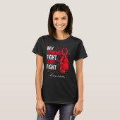 Red Ribbon Stepmother Sepsis Awareness T-shirt (Voorkant volledig)