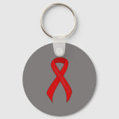 Red Ribbon Support Awareness Sleutelhanger (Voorkant)