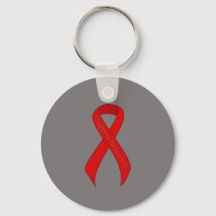 Red Ribbon Support Awareness Sleutelhanger