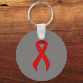 Red Ribbon Support Awareness Sleutelhanger (Voorkant)