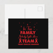 Red Ribbon Team Heart Disease Warrior Briefkaart (Voorkant / Achterkant)