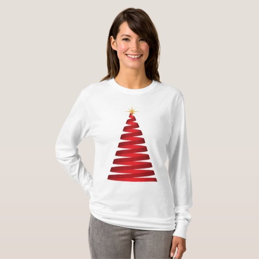 Red Ribbon Tree T-shirt (Voorkant volledig)