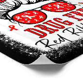 Red Ribbon Week Awareness Coquette Drug Anti-drug  Poster (Hoek)