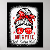 Red Ribbon Week Awareness Coquette Drug Anti-drug Poster (Voorkant)