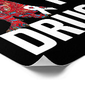 Red Ribbon Week Awareness Say No Dinosaur TRex kin Poster (Hoek)