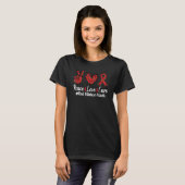 Red Ribbon Week Awareness Wear Red Peace Love Cure T-shirt (Voorkant volledig)