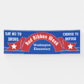 Red Ribbon Week - Drugsvrije Banner Modern Blue (Horizontaal)