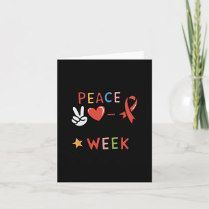 Red Ribbon Week Peace Love Cure Drugsvrij Zeg Nee Kaart